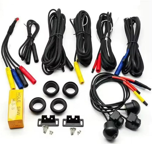 BY-J 360-graden panoramisch camerasysteem voor Android 3D 1080P Uitstekend nachtzicht parkeerhulpset met montageaccessoires en videokabels (360 camera-1080P)