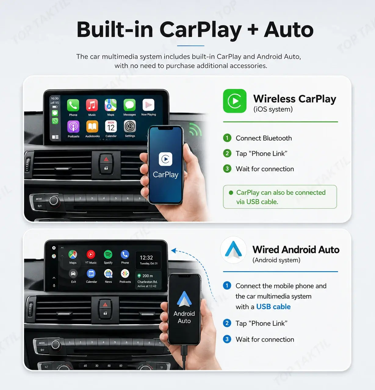 Android Head Unit Premium für BMW 3er/4er (F30-F36) 2011-2019