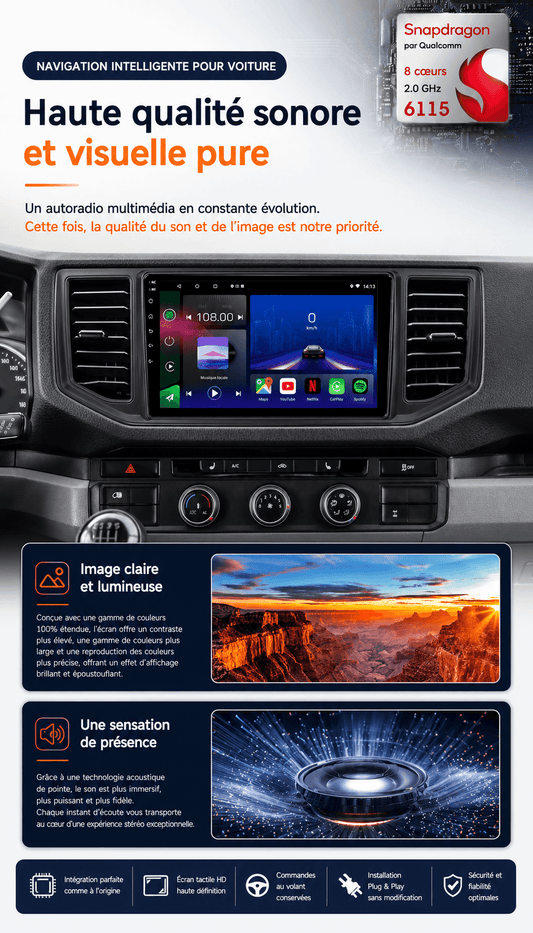 Volkswagen Crafter | MAN | 2017-2024 | Android 15 Head Unit | Apple CarPlay | Android Auto