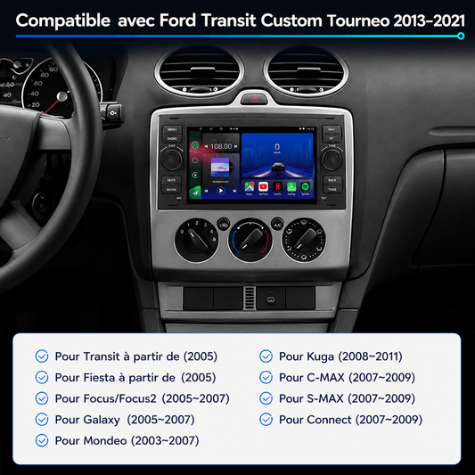Ford Transit | Kuga | MK7 2006-2013 | Android 15 Head Unit | Apple CarPlay | Android Auto