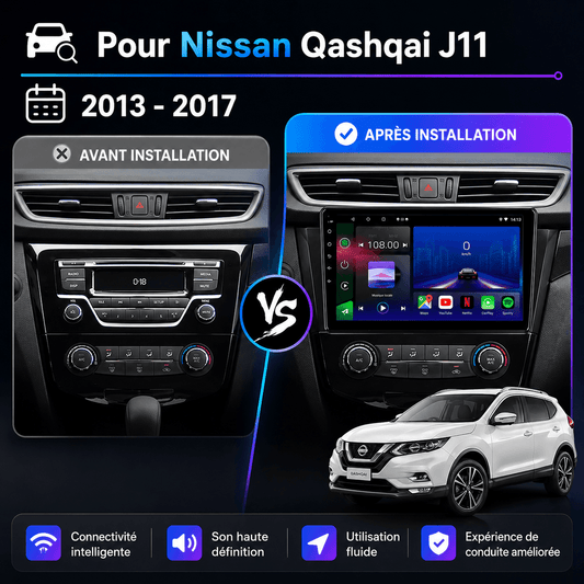 Nissan Qashqai | X-Trail | 2013-2020 | Android 15 Head Unit | Apple CarPlay | Android Auto