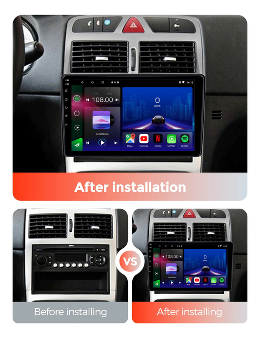 Peugeot 307 | 307 CC | 2001-2013 | Android 15 Head Unit | Apple CarPlay | Android Auto