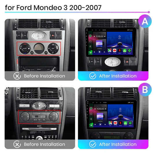 Ford Mondeo | MK3 | 2000-2007 | Android 13 Head Unit | Apple CarPlay | Android Auto
