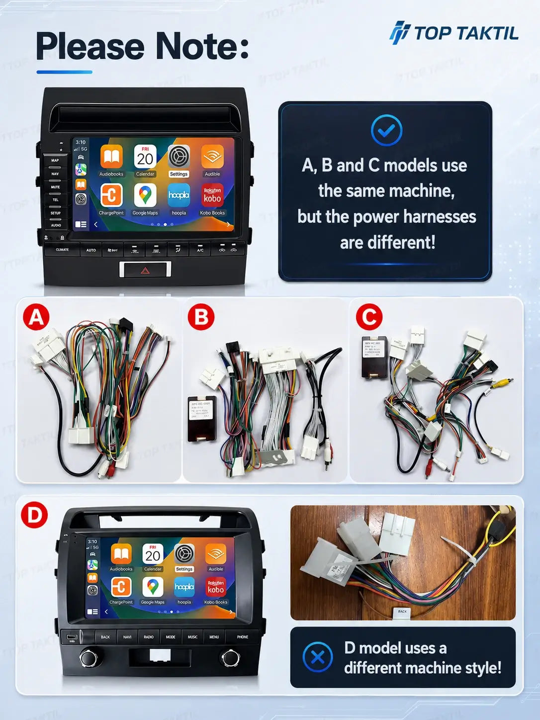 Toyota Land Cruiser 2008-2015 Android 15 Head Unit: IPS Touch, CarPlay, Android Auto, GPS, WiFi 5G, FM, SWC, AHD-Kamera