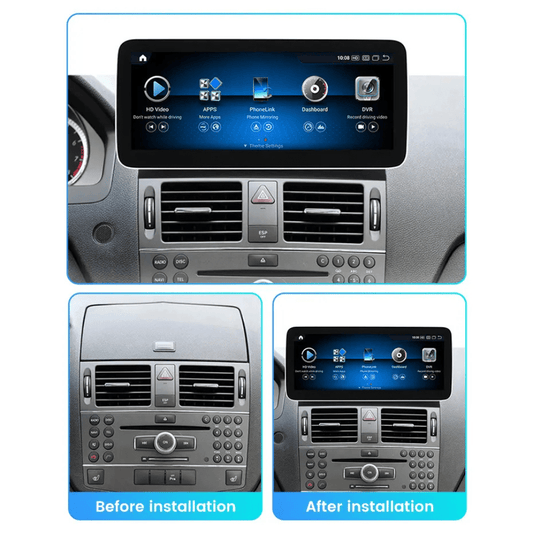 TOPTAKTILMercedes C Class 2007 - 2014 W204 Android 15 Autoradio CarPlay & Android Auto NTG 5.0