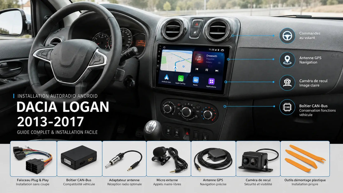How to install a Toptaktil Android car stereo in your Dacia Logan 2013-2017