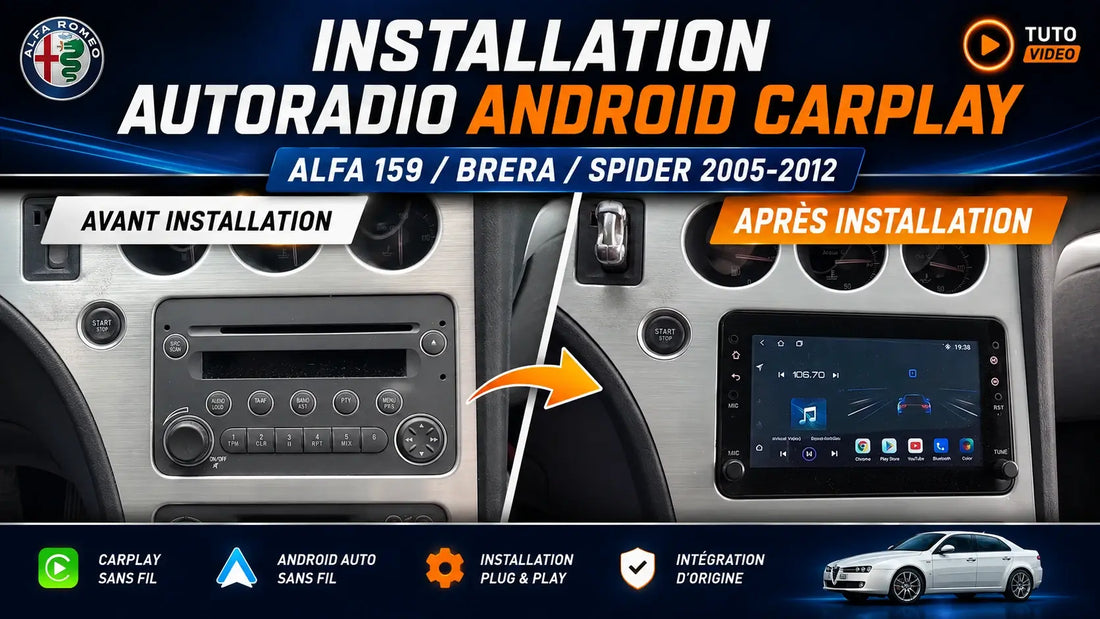 Step-by-Step Android CarPlay Head Unit Installation for Alfa Romeo 159 / Brera / Spider (2005–2012)