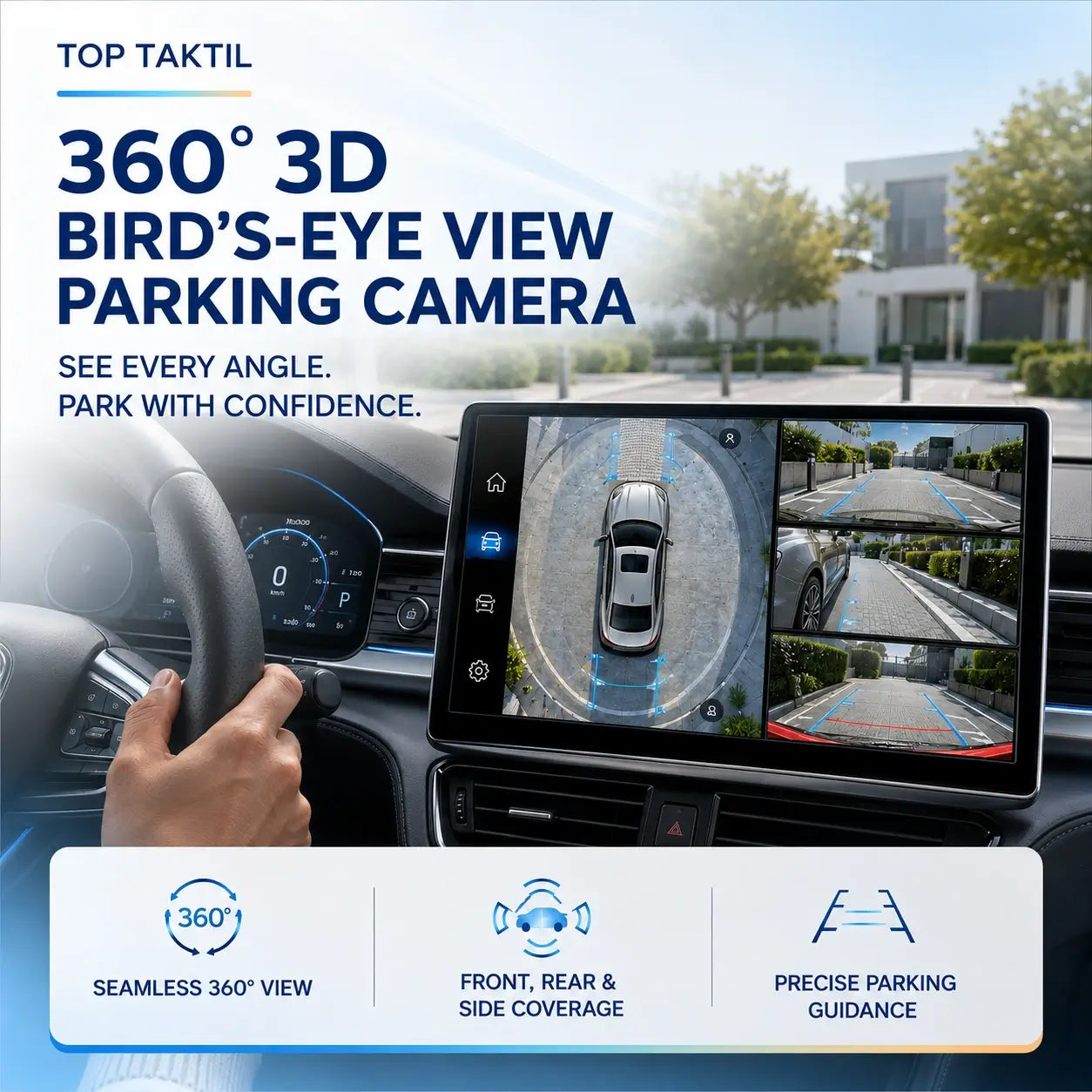 360° 3D Bird’s-Eye View Parking Camera