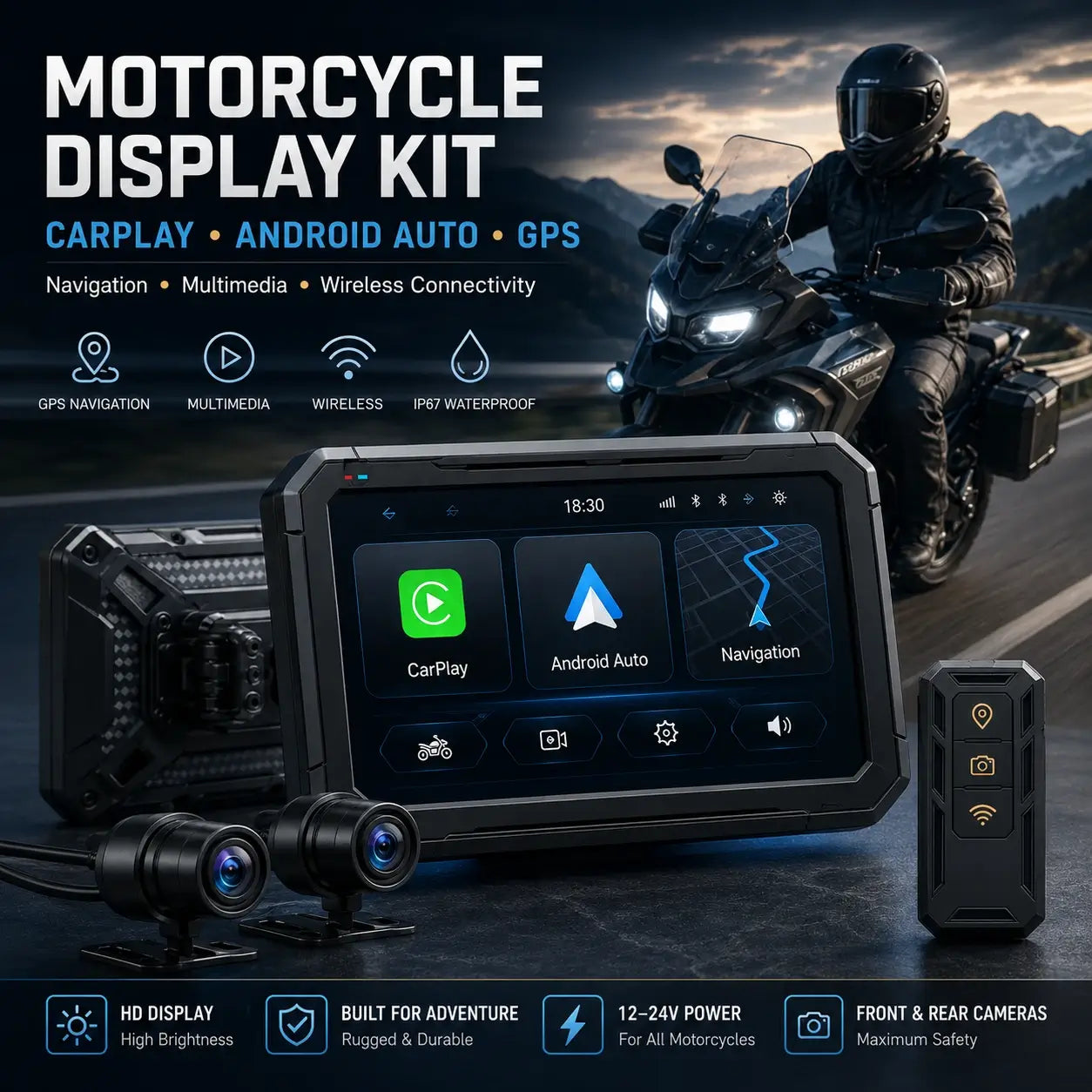 MOTORCYCLE DISPLAY CARPLAY KIT