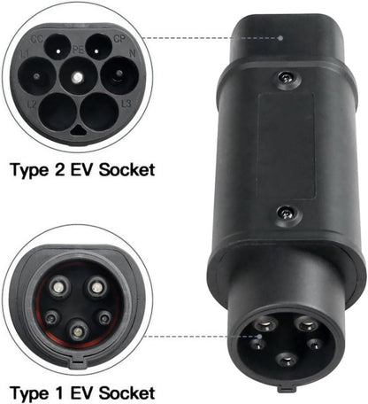 Charging Adapter Type 2 to Type 1 J1772 – 32A