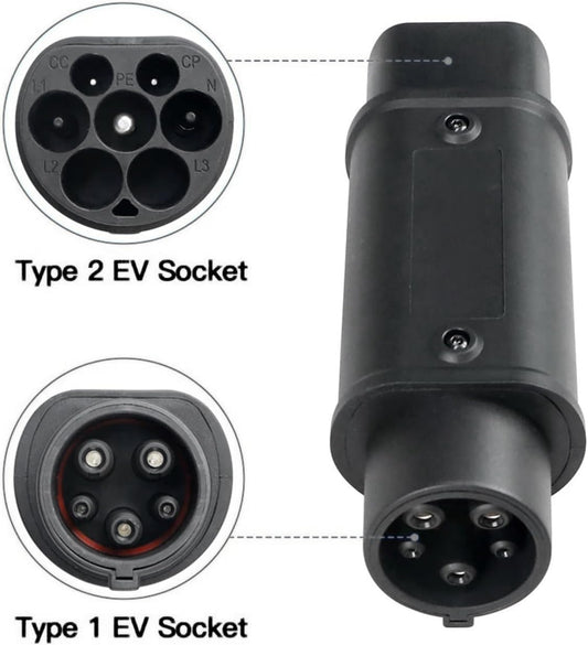 Charging Adapter Type 2 to Type 1 J1772 – 32A