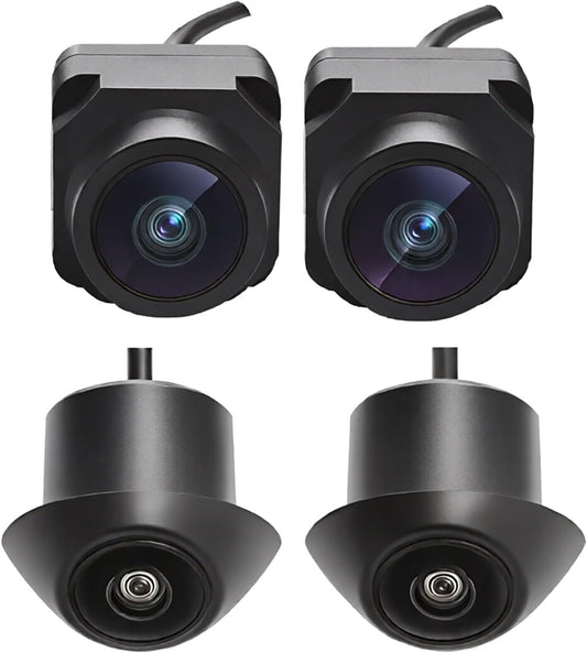 BY-J 360-graden panoramisch camerasysteem voor Android 3D 1080P Uitstekend nachtzicht parkeerhulpset met montageaccessoires en videokabels (360 camera-1080P)