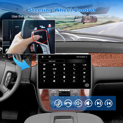 Head Unit 13 Zoll Chevrolet Tahoe Suburban GMC Yukon 2008-2012 - QLED GPS Dual-Kamera 6+128 GB