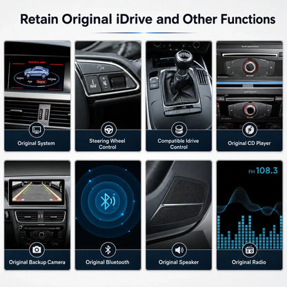 BMW 3er 5er 6er Serie E90 E91 E92 E93 E60 E61 E62 E63 E64 Android 15 Head Unit CarPlay & Android Auto CCC CIC