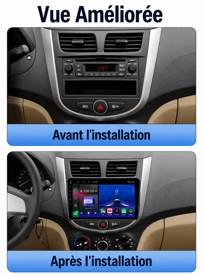 Hyundai Accent | 2011-2016 | Hoofdeenheid Android 15 | Carplay en Android Auto