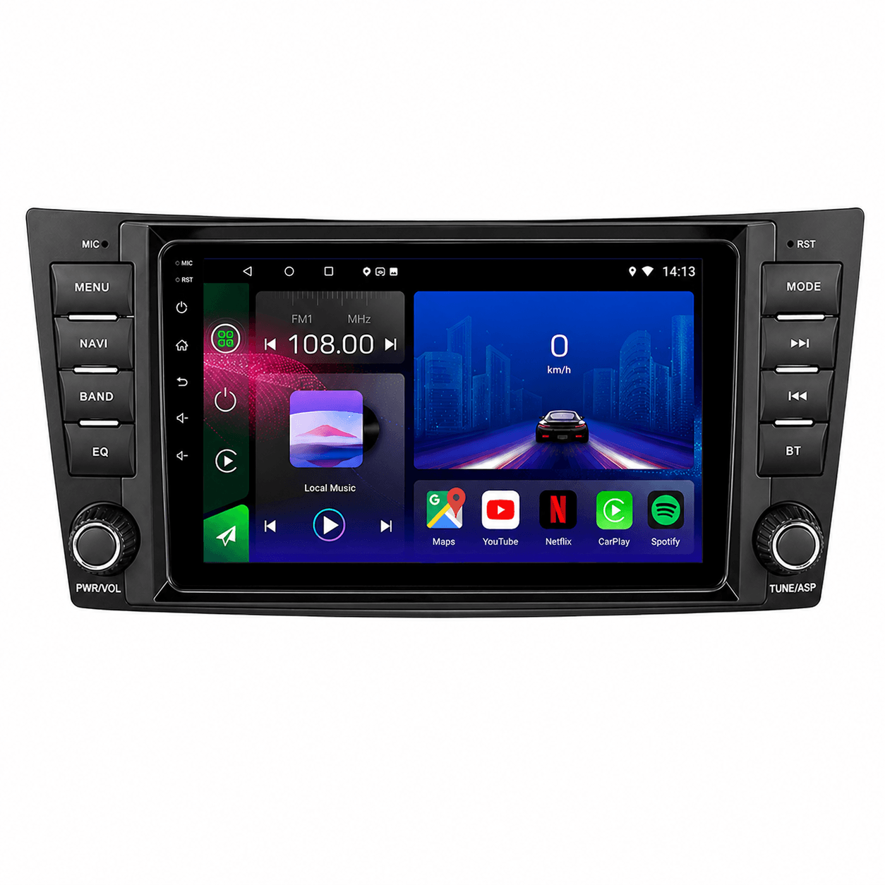 Mercedes E-Klasse W211 2002-2008 | Hoofdeenheid | Android 15 | Touchscreen | CarPlay | Bluetooth | GPS