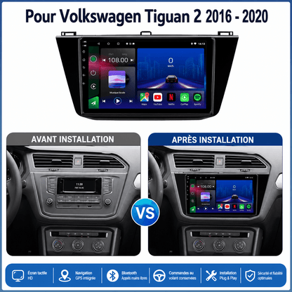 Volkswagen | Tiguan | 2016–2023 | Android 15 Head Unit | Apple CarPlay | Android Auto