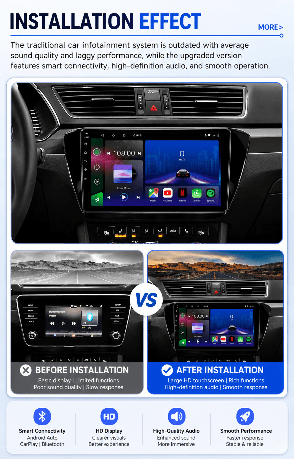 Skoda Superb | 2015-2020 | Android 15 Head Unit | Apple CarPlay | Android Auto