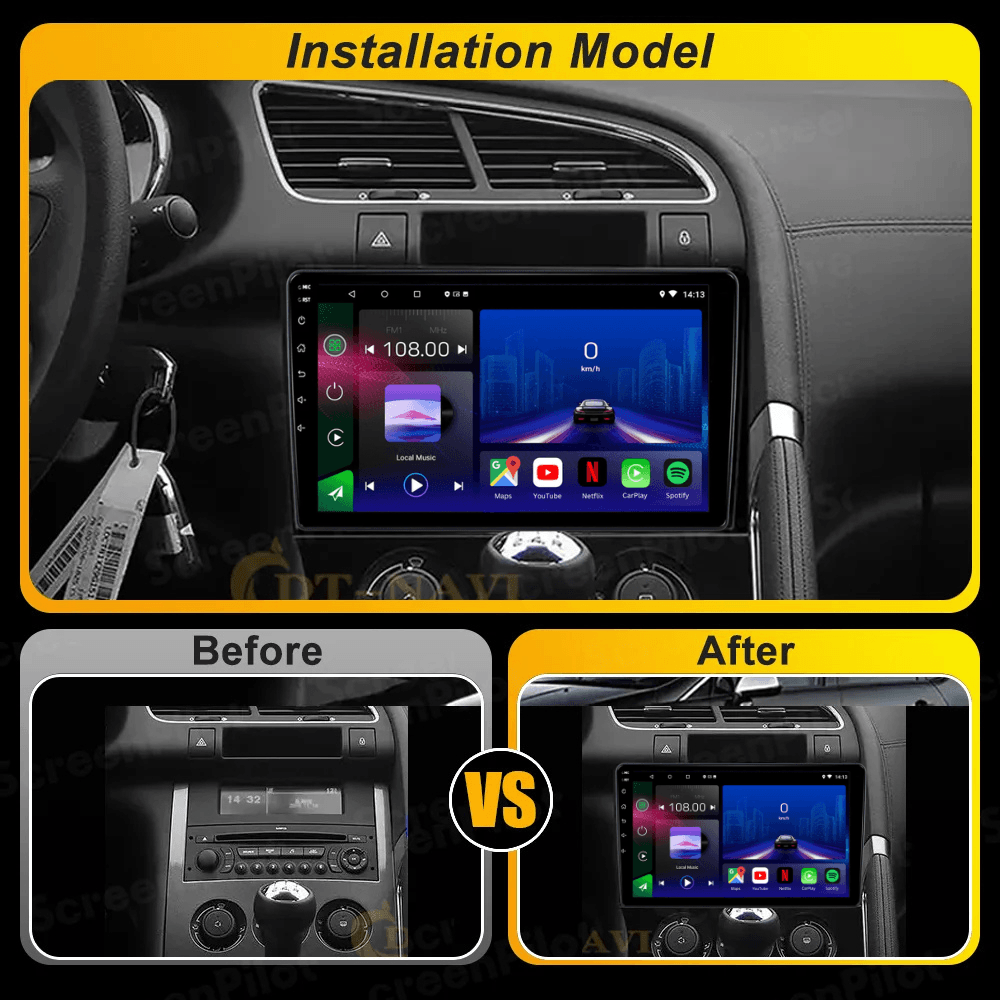 Peugeot | 3008 5008 | 2009-2016 | Android 15 Hoofdeenheid | Apple CarPlay | Android Auto