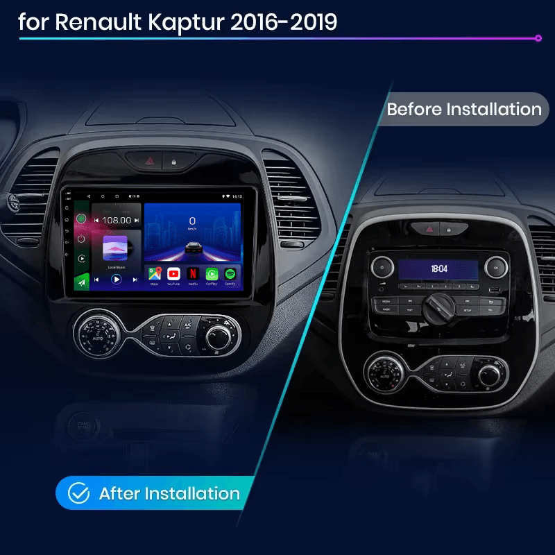Renault Captur | 2013-2019 | Android 13 Head Unit | Apple CarPlay | Android Auto