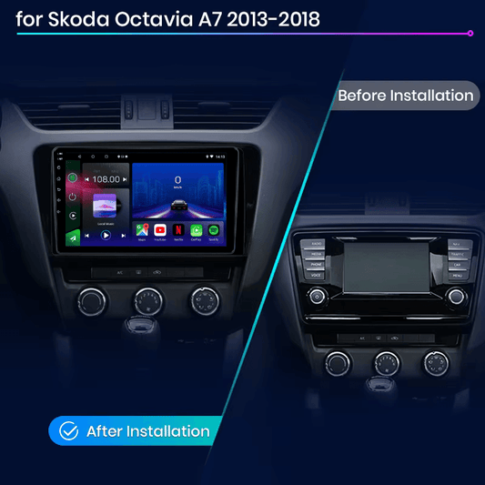 Skoda | Octavia MK3 | Rapid | 2013-2019 | Android 15 Head Unit | Apple CarPlay | Android Auto