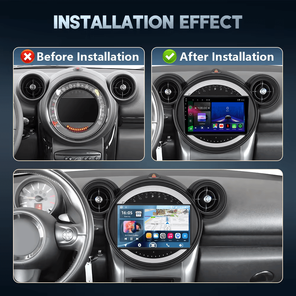 Mini | 2011-2013 | R56 R60 R51 | Android 15 Hoofdeenheid | Apple CarPlay | Android Auto