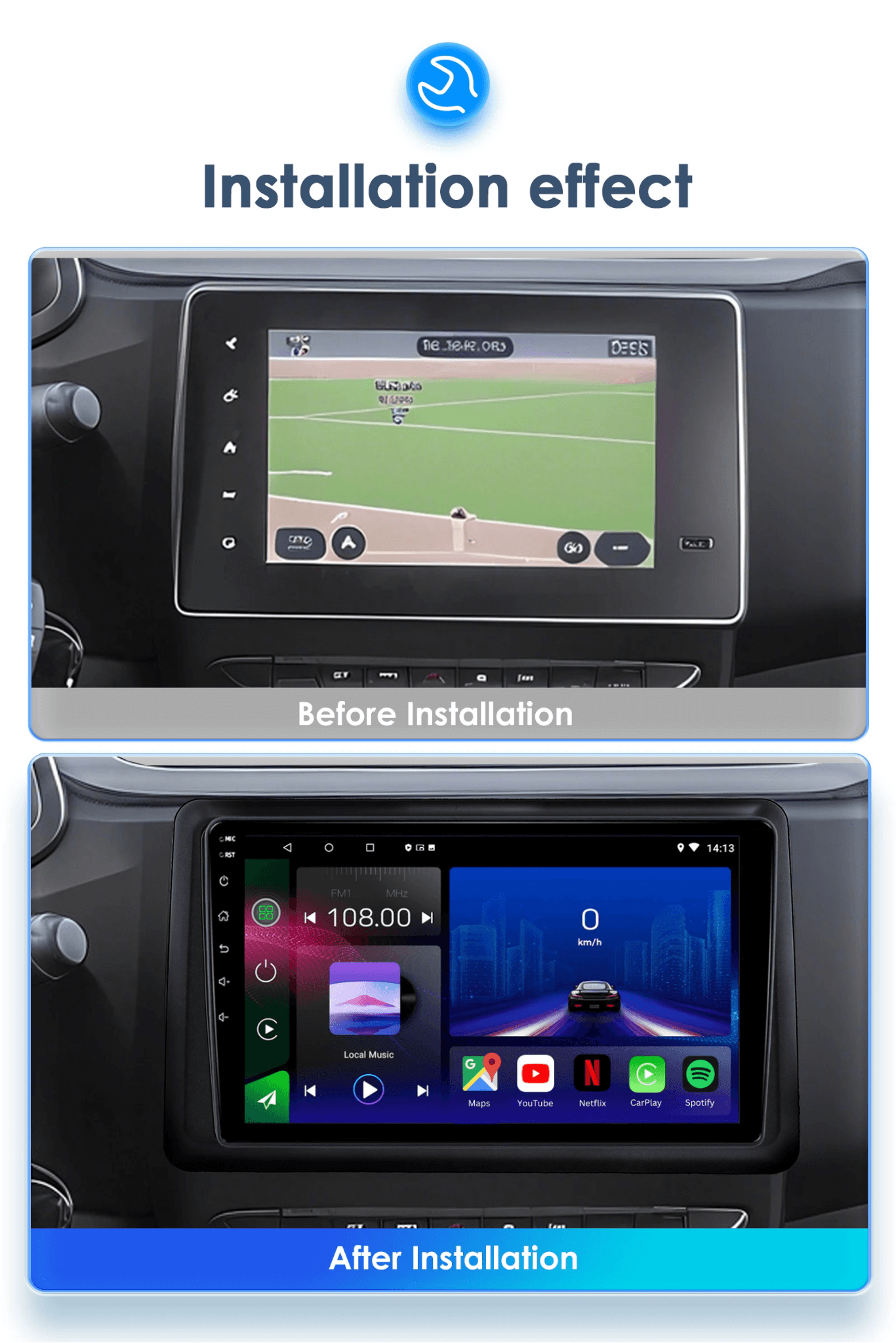 Renault Express | 2021-Present | Android 15 Head Unit | Apple CarPlay | Android Auto