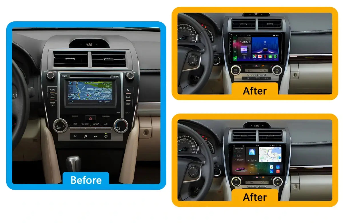 Toyota Camry 7 XV 50 55 US AU |2012 - 2017| Android 15 Hoofdeenheid | Apple CarPlay | Android Auto
