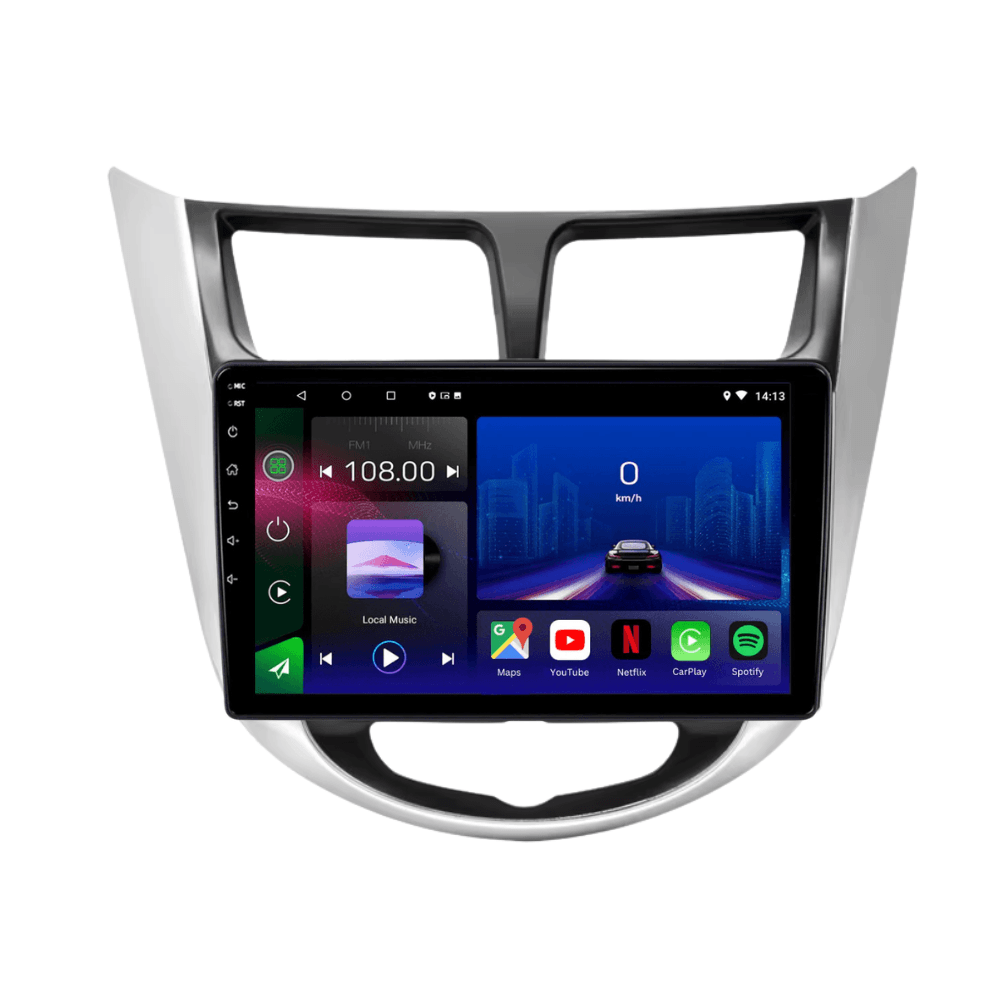Hyundai Accent | 2011-2016 | Hoofdeenheid Android 15 | Carplay en Android Auto