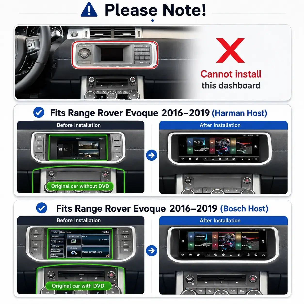Land Rover Evoque 2012-2019 (2012-2019) 10.25" Android 15 Carplay GPS Navigation, 8GB+256GB, 10.25"