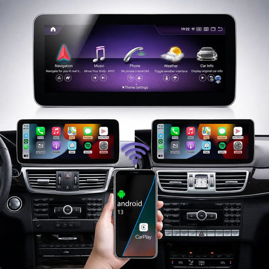 Touchscreen 12.3" Android 13 voor Mercedes E-Klasse W212 (2009-2014) | Draadloze CarPlay, Android Auto, GPS