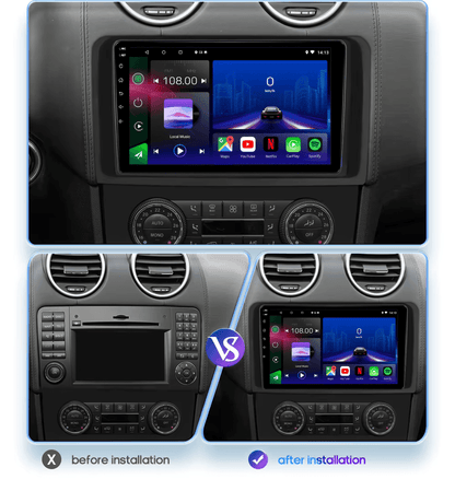 Mercedes | ML GL 2005-2011 | Android 15 Hoofdeenheid | Apple CarPlay | Android Auto