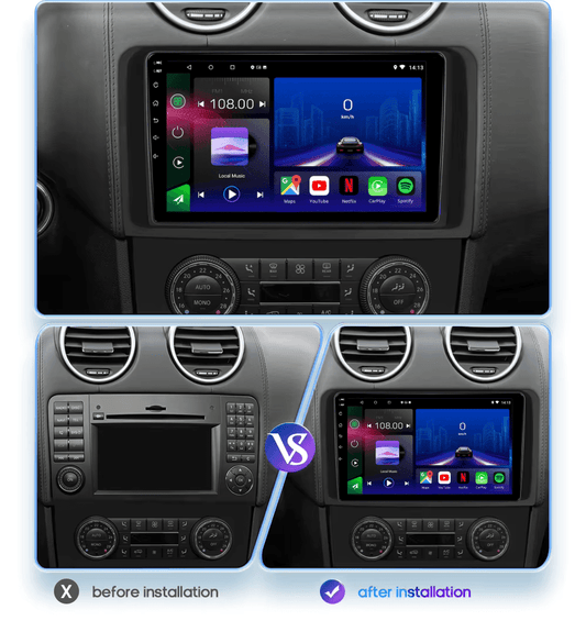 Mercedes | ML GL 2005-2011 | Android 15 Hoofdeenheid | Apple CarPlay | Android Auto