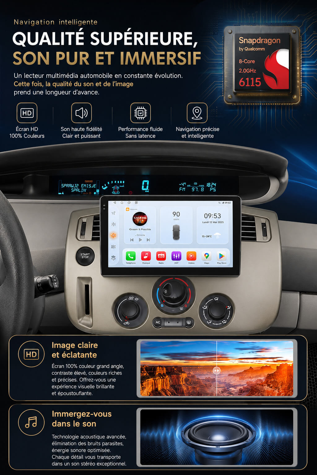 Renault Scenic 2 | 2004 -2008 | Android 15 Head Unit | Apple CarPlay | Android Auto