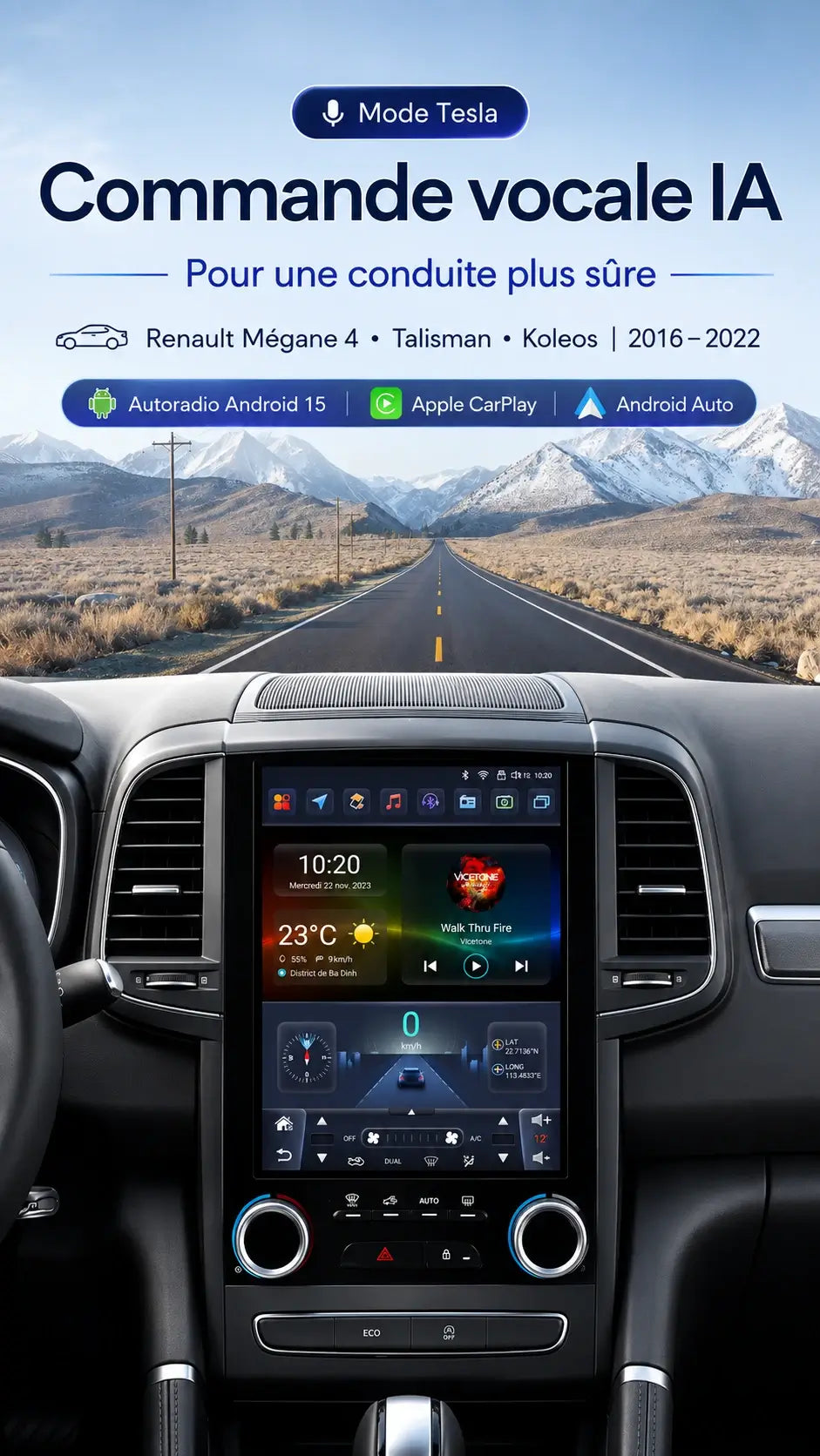 Renault Megane 4 Talisman Koleos | 2016-2022 | Android 15 Head Unit | Apple CarPlay | Android Auto