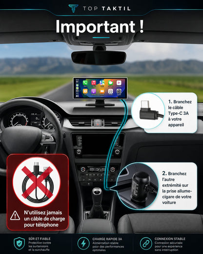 11.26-inch CarPlay & Android Auto Display – No Installation Required