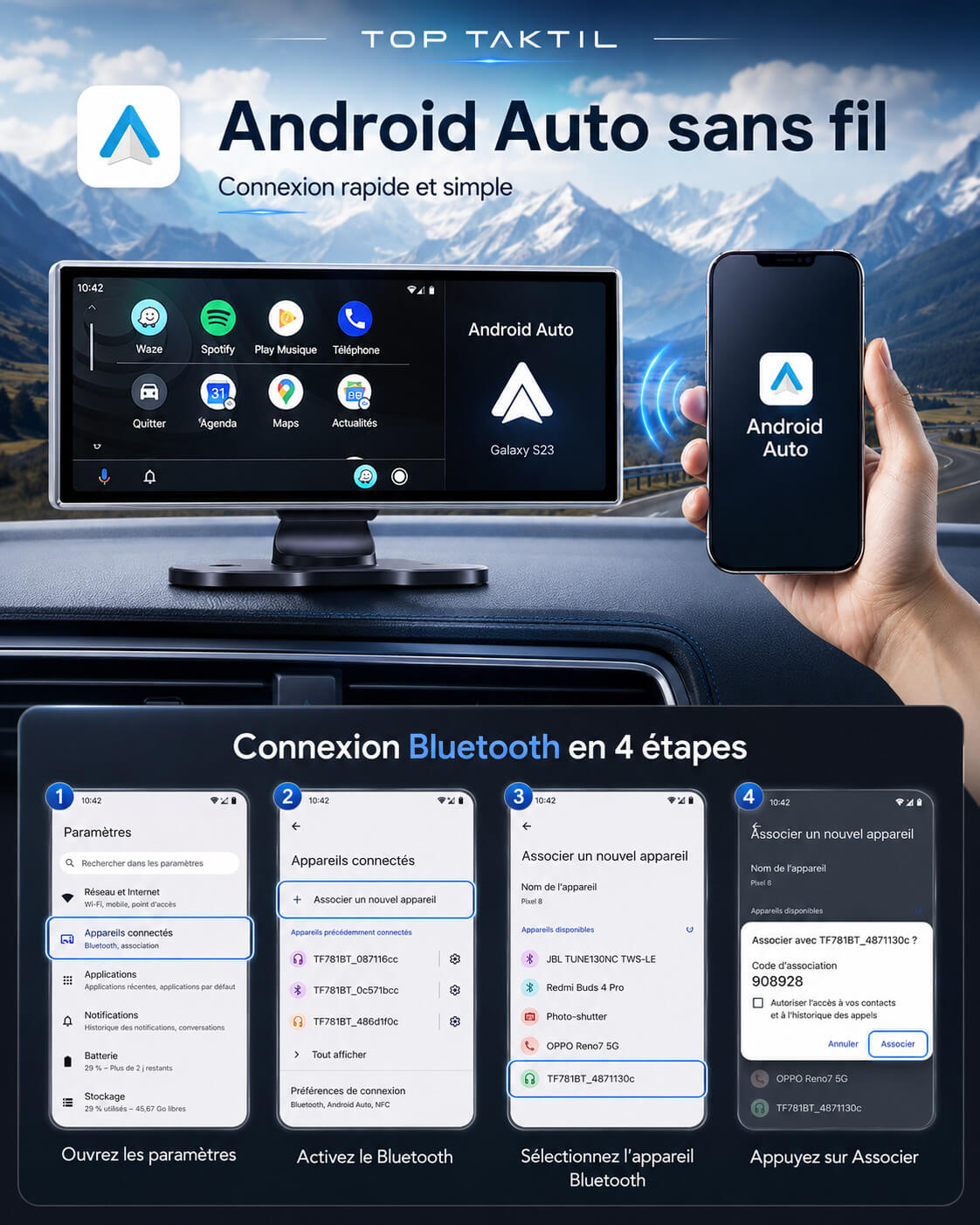11.26-inch CarPlay & Android Auto Display – No Installation Required