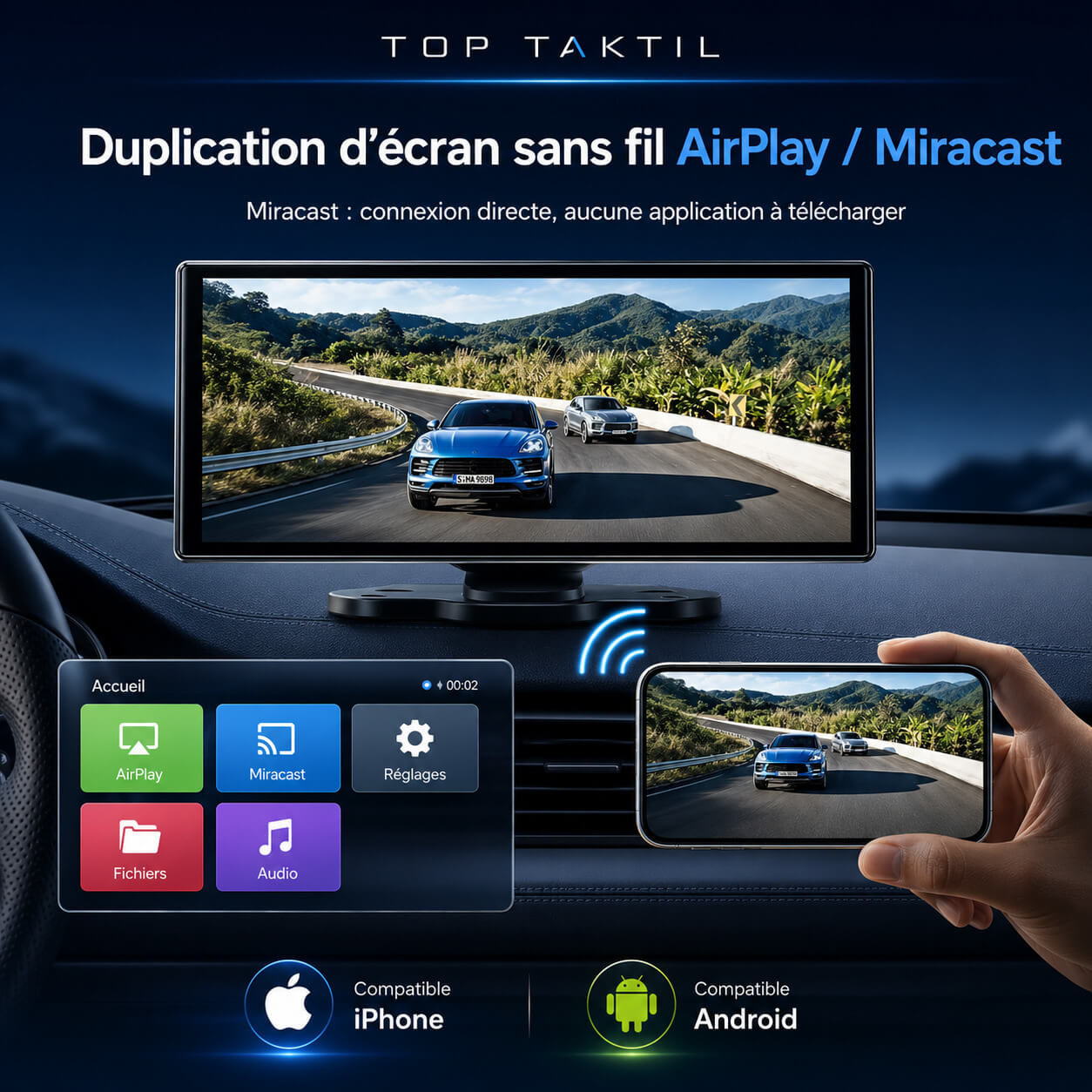11.26-inch CarPlay & Android Auto Display – No Installation Required