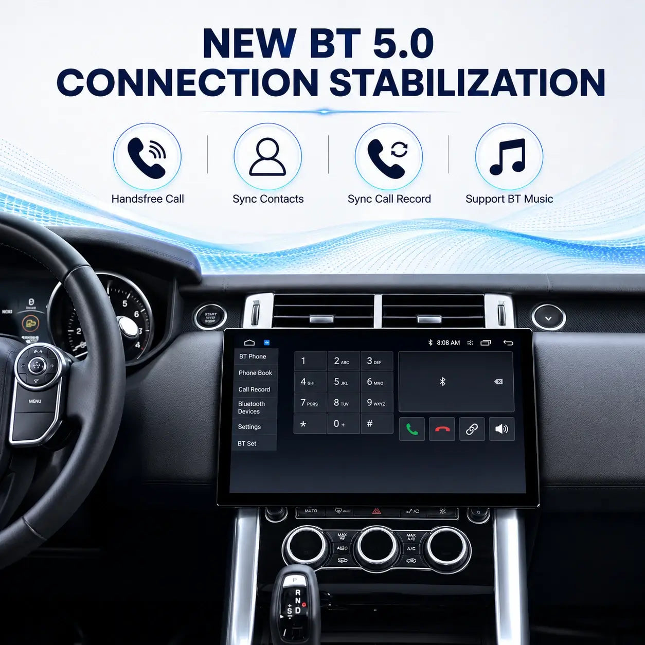 Android Hoofdeenheid 13 met scherm 13,3" – Speciaal Land Rover Range Rover Vogue L405 (2013-2017)