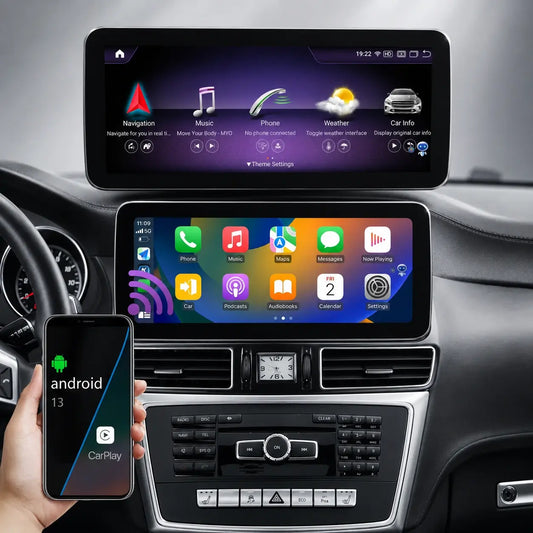Android Head Unit 13, 12.3'' voor Mercedes C/GLC W205 2015-2018 | CarPlay, Android Auto