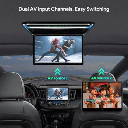 TOPTAKTILÉcran TFT 17.3" Full HD 1080P – Lecteur de Toit Voiture avec Casque IR NoirÀ domicile