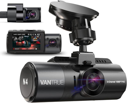 TOPTAKTILCaméra Embardée Triple Lentilles - 4K + Vision Nocturne + Mode Parking