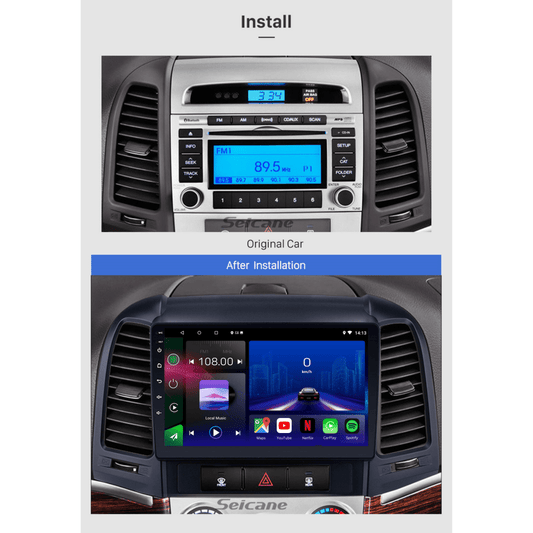 TOPTAKTILHyundai Santa Fe 2 | 2007 - 2012 | Android 15 autoradio | Apple CarPlay | Android Auto