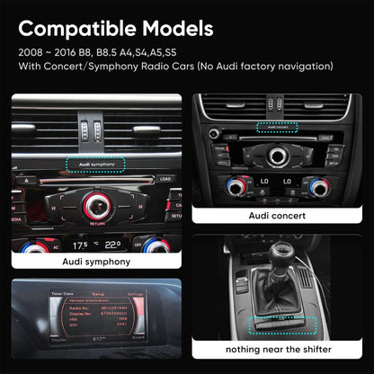TOPTAKTILÉcran Tactile 10.25″ Wireless Carplay Android Auto pour Audi B8 B8.5 A4 S4 A5 S5 RS4 RS5 2009 - 2016