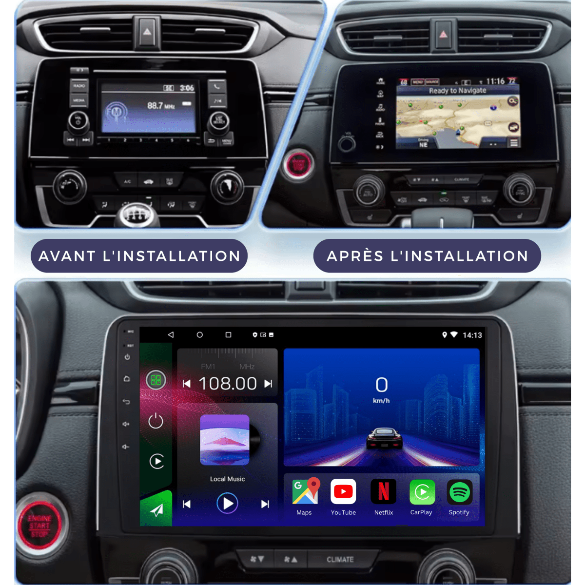 TOPTAKTILHonda CRV | 2017 - 2021 | Android 15 autoradio | Apple CarPlay | Android Auto