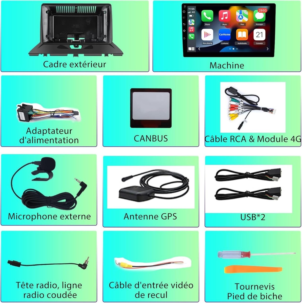 TOPTAKTILCitroen Jumpy | Peugeot Expert | Fiat Scudo | Toyota Proace | 2007 - 2016 | Android 15 autoradio | Apple CarPlay | Android Auto