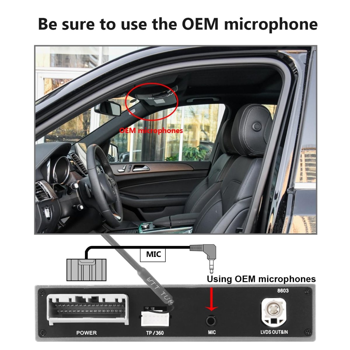 TOPTAKTILKit de Rétrofit CarPlay & Android Auto Mercedes - Benz C - Class W205 & GLC X253 (2016 - 2019, NTG5.0)