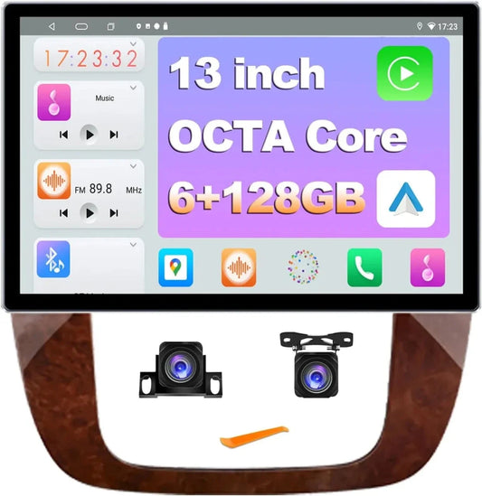 TOPTAKTILAutoradio Android 13" pour Chevrolet Tahoe/Suburban GMC Yukon 2008 - 2012 : écran QLED, GPS, caméra avant/arrière, enregistrement double caméra, DSP, radio AM, 6+128 Go.À domicile