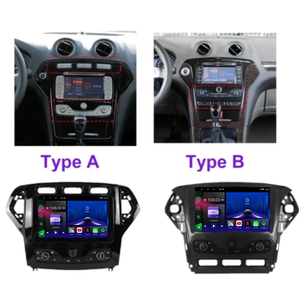 TOPTAKTILFord Mondeo | MK4 | 2007 - 2011 | Android 15 autoradio | Apple CarPlay | Android AutoÀ domicile
