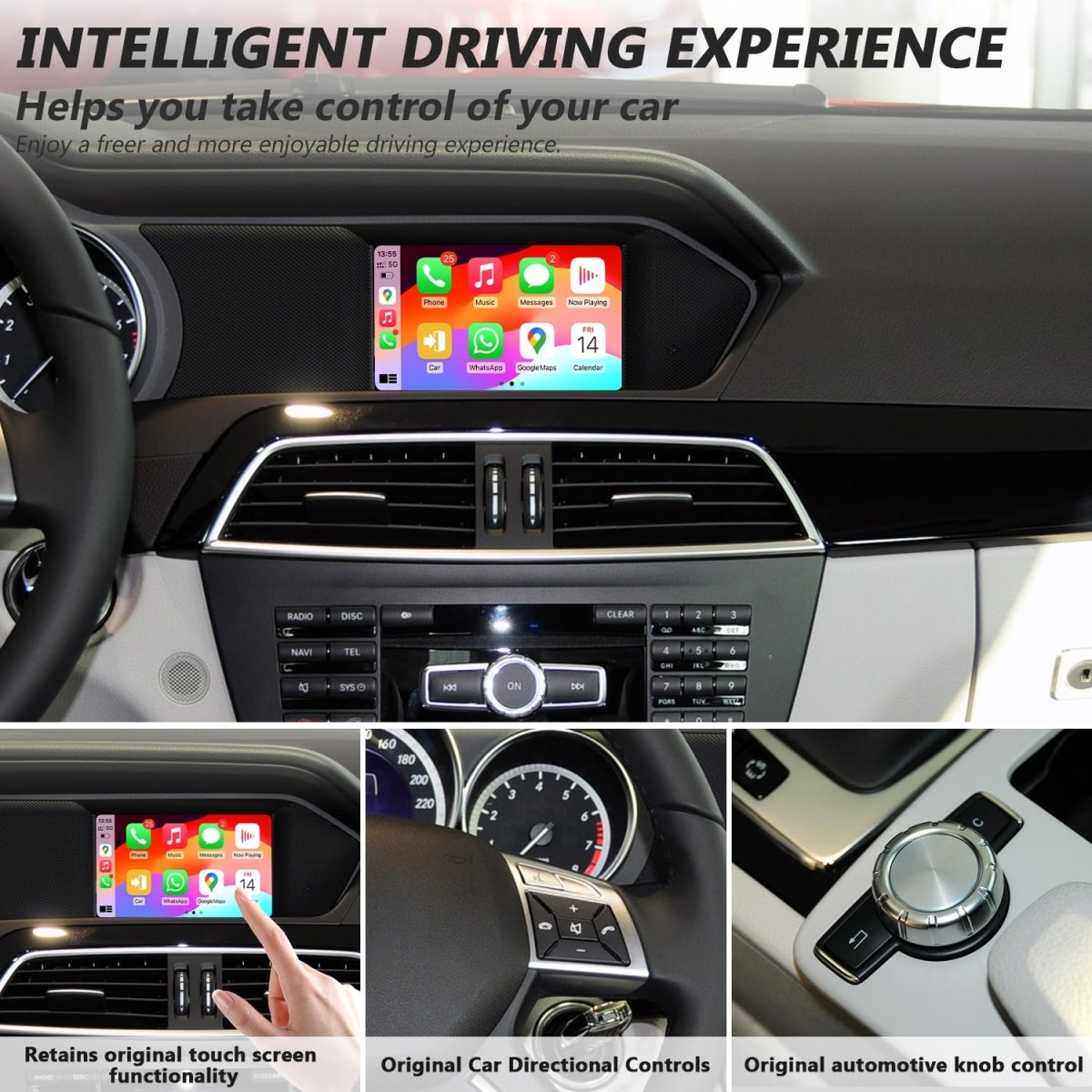TOPTAKTILKit de Rétrofit CarPlay & Android Auto Mercedes - Benz C - Class W205 & GLC X253 (2016 - 2019, NTG5.0)